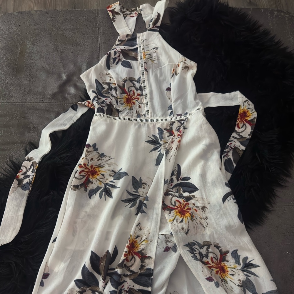 Floral Spaghetti Sleeve Dress